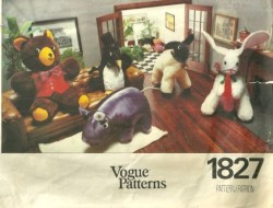 1827 VOG 79 STUFF 9-12'' LAMB BEAR HIPPO PENGUIN BUNNY PATTERN